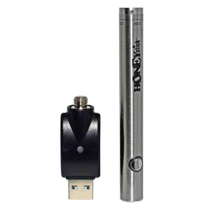 Silver HoneyStick Twist 510 Vape Pen Battery - Up N Smoke