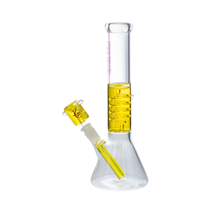 Yellow Pulsar Glycerin Water Pipe Freezable - Up N Smoke