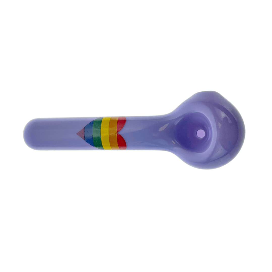 JF Purple Pipe w/Rainbow Heart - Up N Smoke