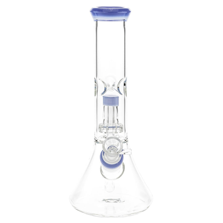 Beaker Water Pipe 10.5” on a white background front angle - Up N Smoke