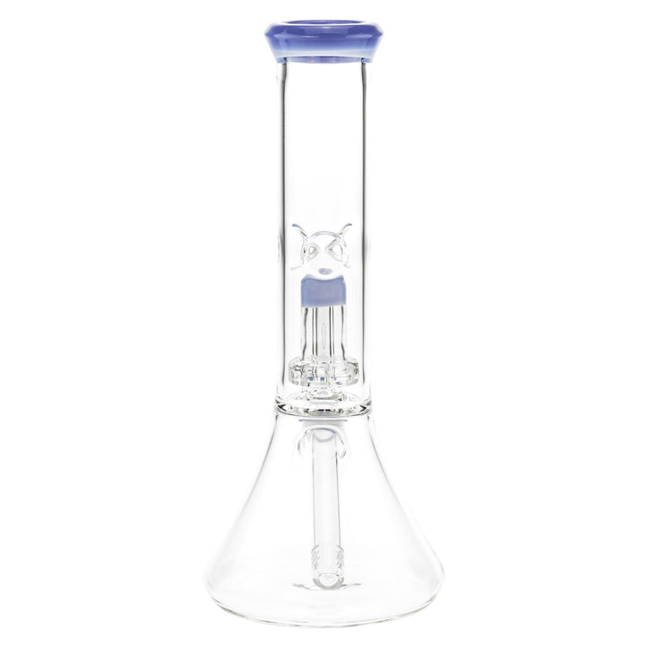 Beaker Water Pipe 10.5” on a white background back angle - Up N Smoke