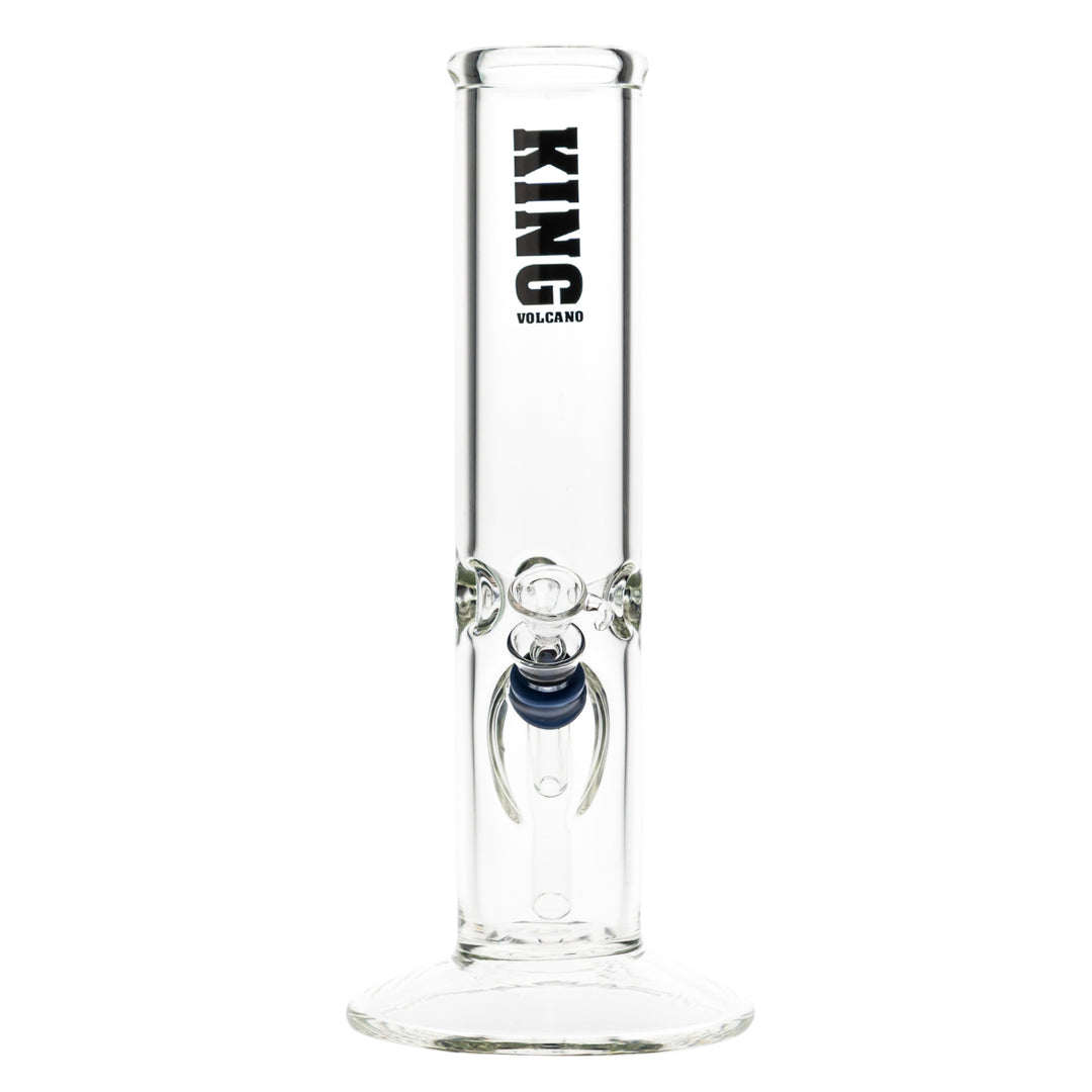 KV 50mmx10” Flare Slide Water Pipe Black Color front angle on a white background - Up N Smoke