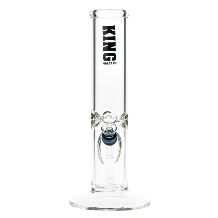 KV 50mmx10” Flare Slide Water Pipe Black Color front angle on a white background - Up N Smoke