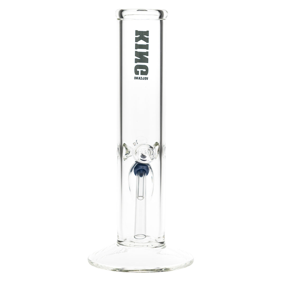 KV 50mmx10” Flare Slide Water Pipe Black Color back angle on a white background - Up N Smoke