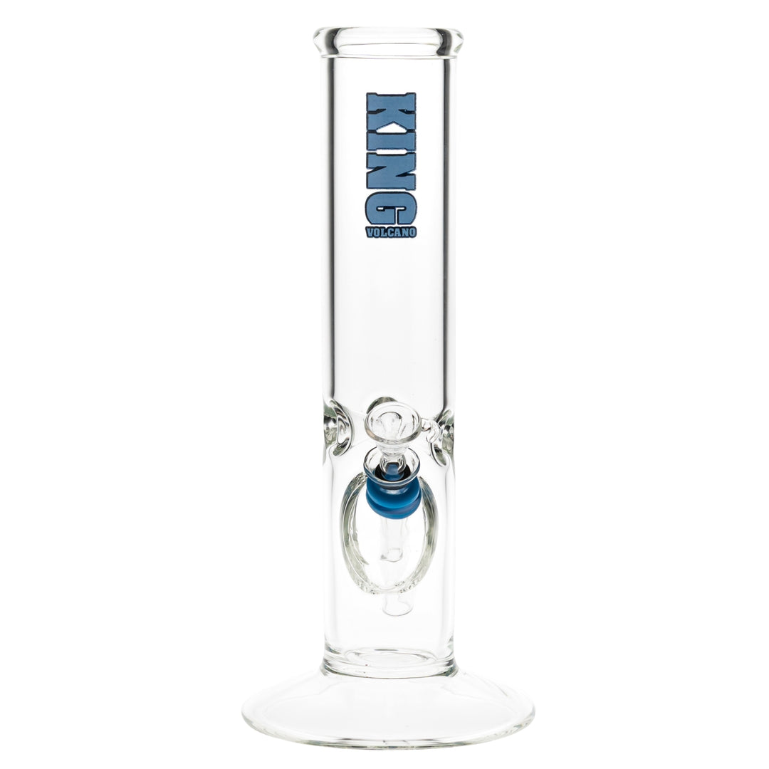 KV 50mmx10” Flare Slide Water Pipe Blue Color front angle on a white background - Up N Smoke