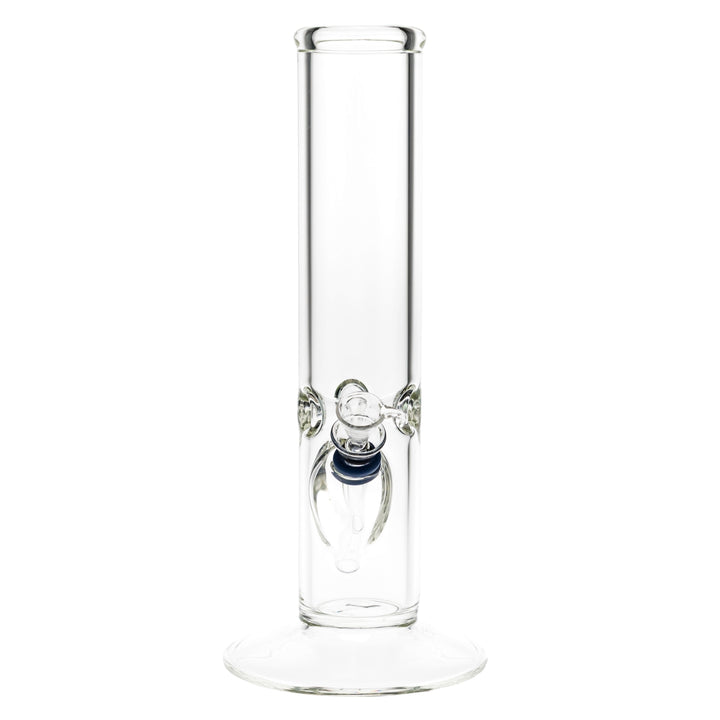 KV 50mmx10” Flare Slide Water Pipe Clear glass front angle on a white background - Up N Smoke