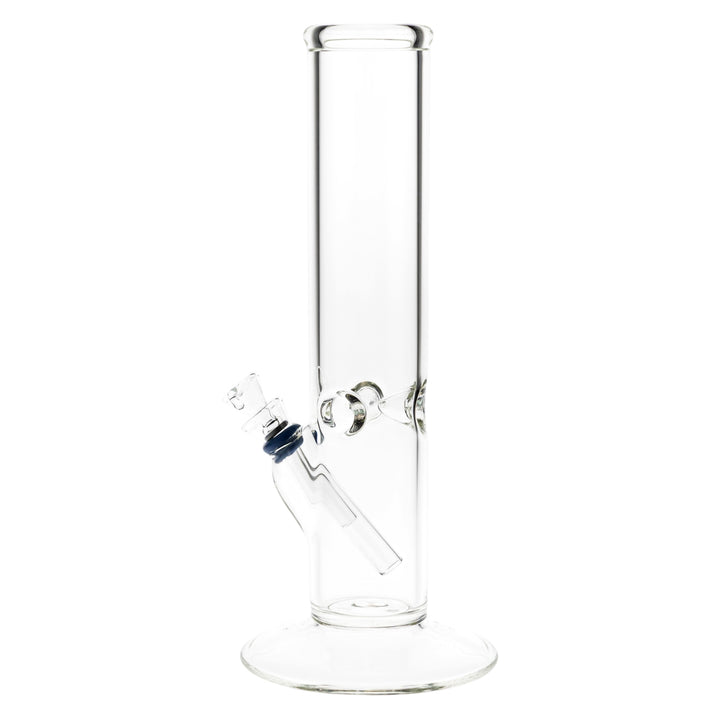 KV 50mmx10” Flare Slide Water Pipe Clear glass left angle on a white background - Up N Smoke