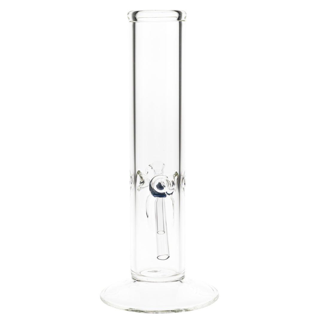 KV 50mmx10” Flare Slide Water Pipe Clear glass back angle on a white background - Up N Smoke
