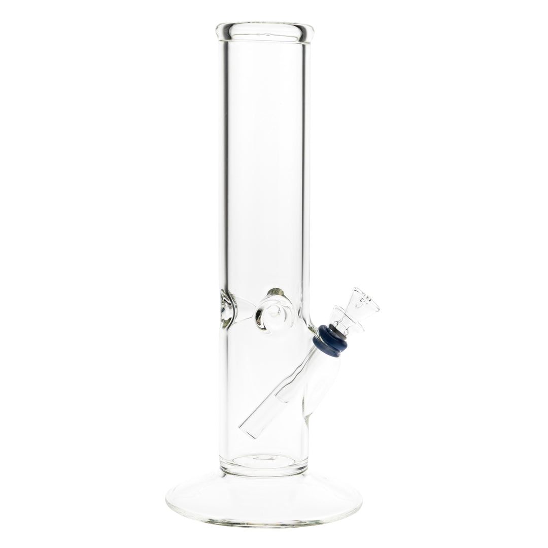 KV 50mmx10” Flare Slide Water Pipe Clear glass right angle on a white background - Up N Smoke