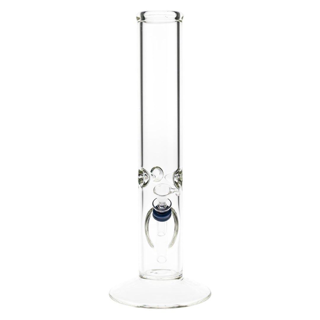 KV 50mmx12” Flare Slide Water Pipe Clear front angle on a white background - Up N Smoke