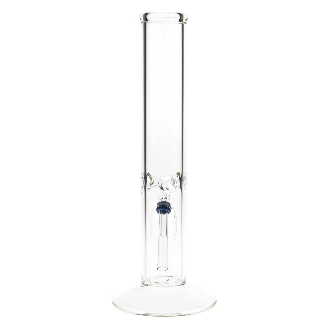 KV 50mmx12” Flare Slide Water Pipe Clear back angle on a white background - Up N Smoke