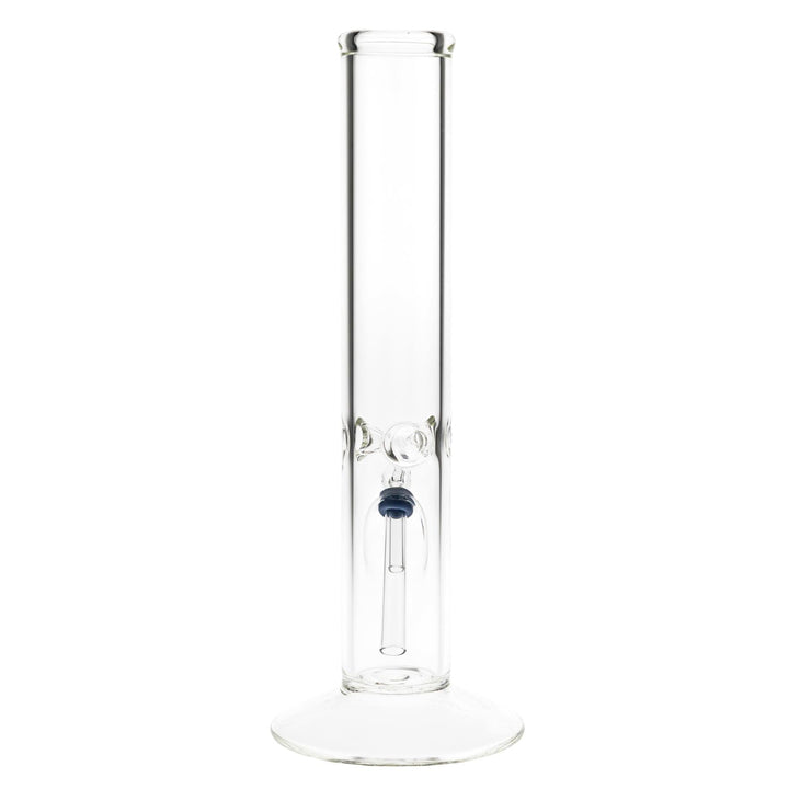 KV 50mmx12” Flare Slide Water Pipe Clear back angle on a white background - Up N Smoke