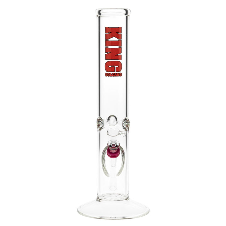 KV 50mmx12” Flare Slide Water Pipe Red front angle on a white background - Up N Smoke