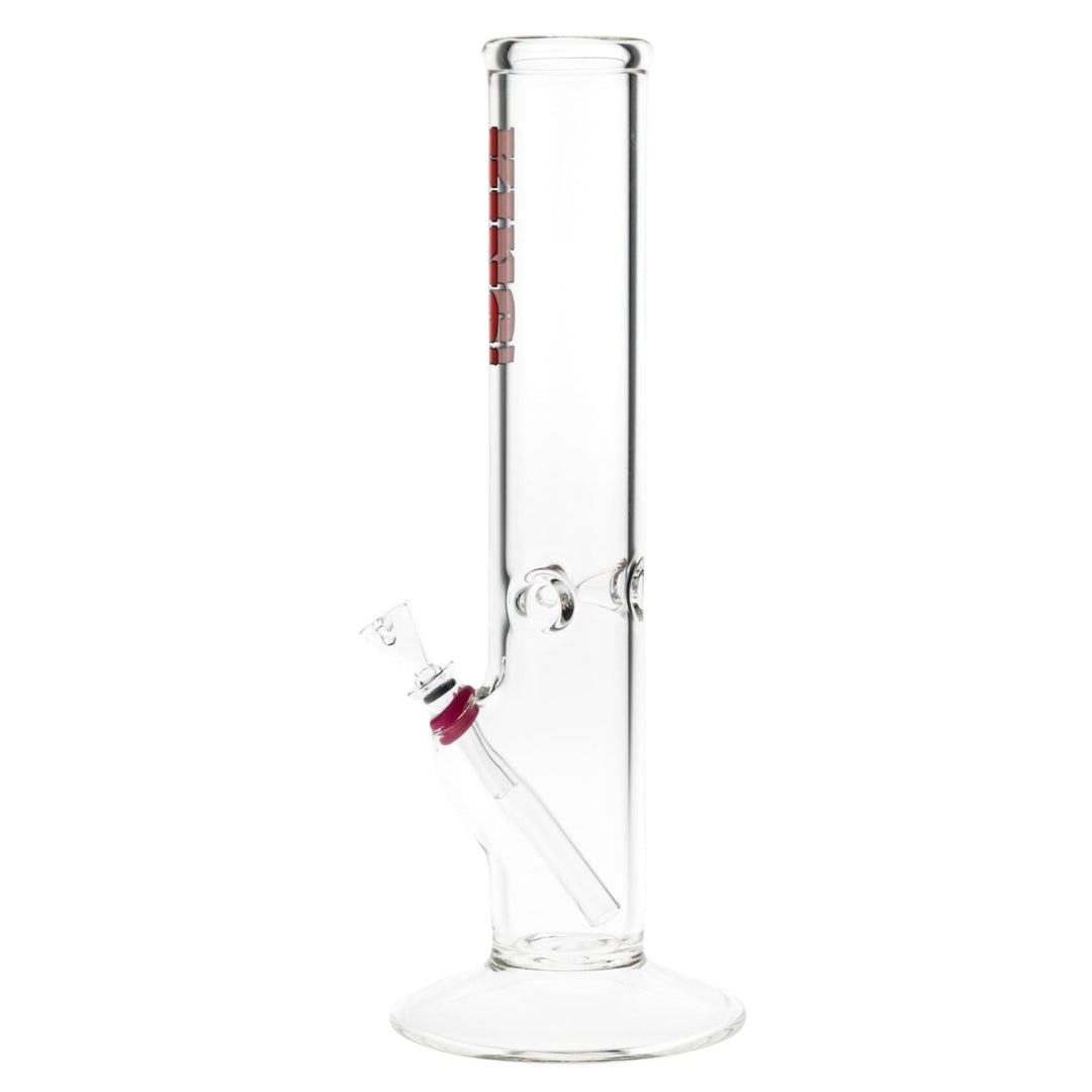 KV 50mmx12” Flare Slide Water Pipe Red left angle on a white background - Up N Smoke