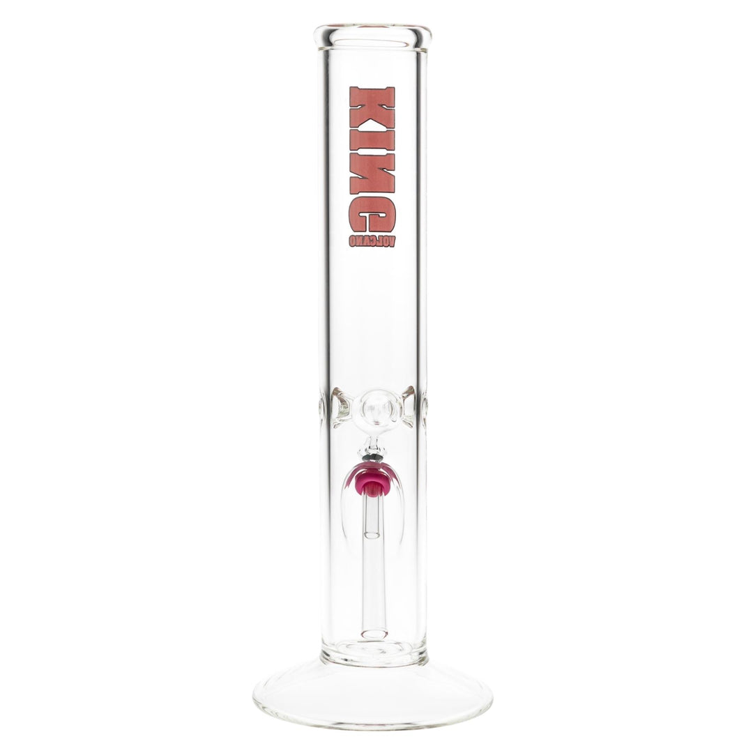 KV 50mmx12” Flare Slide Water Pipe Red on a back angle white background - Up N Smoke