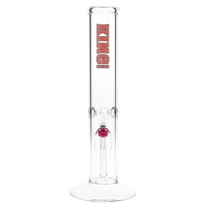 KV 50mmx12” Flare Slide Water Pipe Red on a back angle white background - Up N Smoke