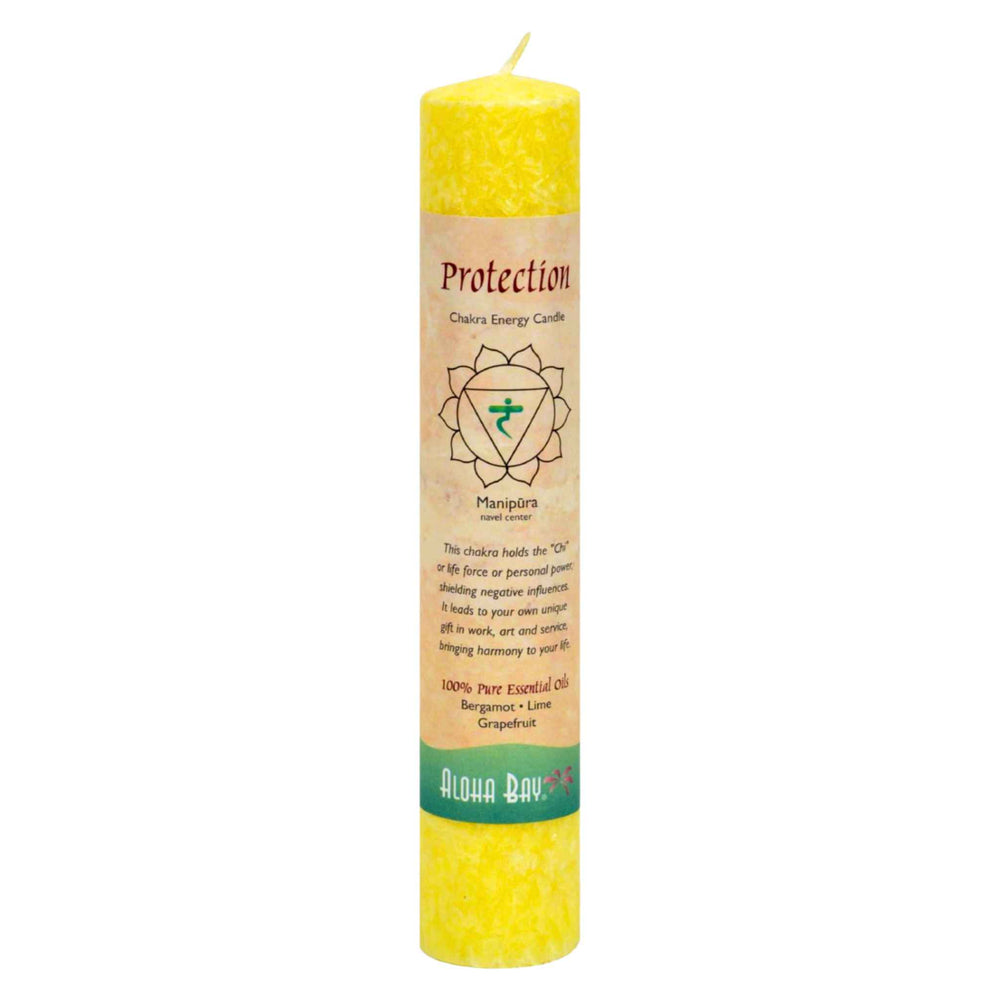 Aloha Bay 7 Chakra Pillar Candle Protection - Up N Smoke