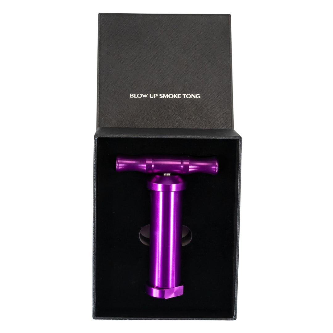 Aluminum Pollen Press compacting purple color, in storage box - Up N Smoke