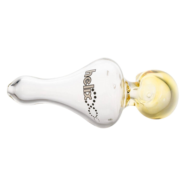 "Top-down view of a white Fumed American Helix Hand Pipe," - Up N Smoke.