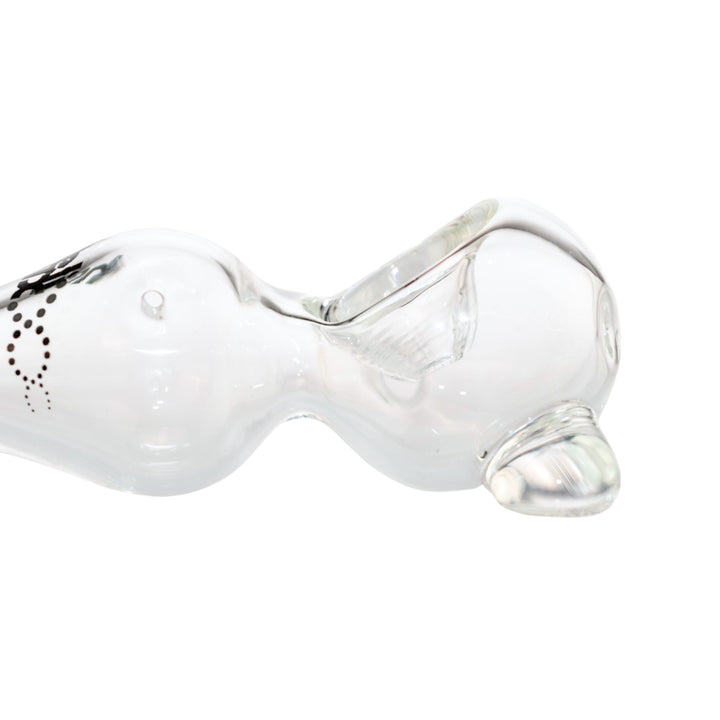"Close-up of an American Helix Spoon, showcasing the inlet that makes the 'tornado effect' occur within the piece," - Up N Smoke.