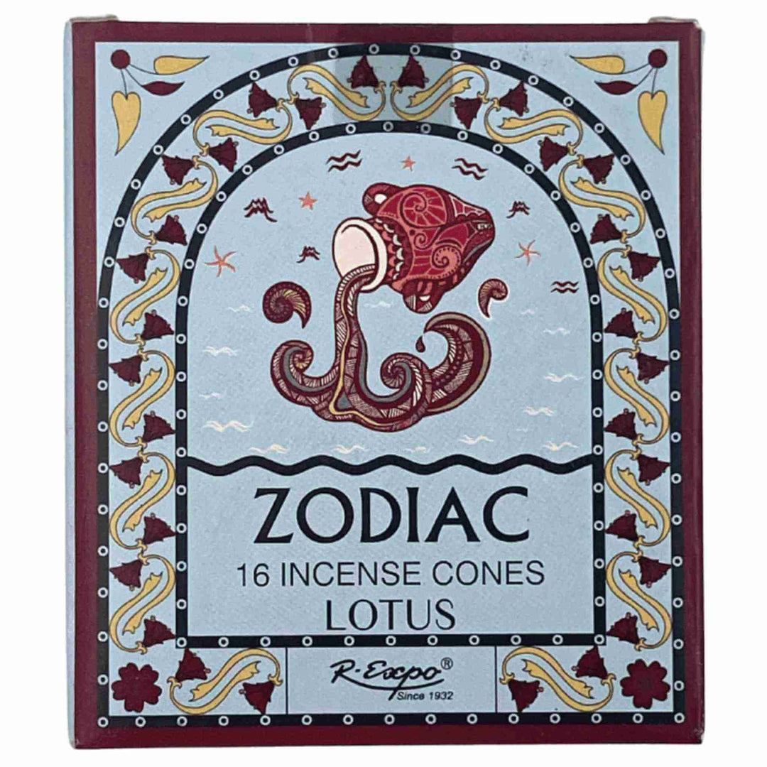 Aquarius Lotus Zodiac Incense Cones - Up N Smoke