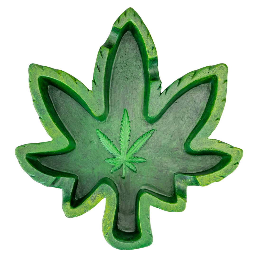 Leaf Ashtray top angle photo on a white background - Up N Smoke 