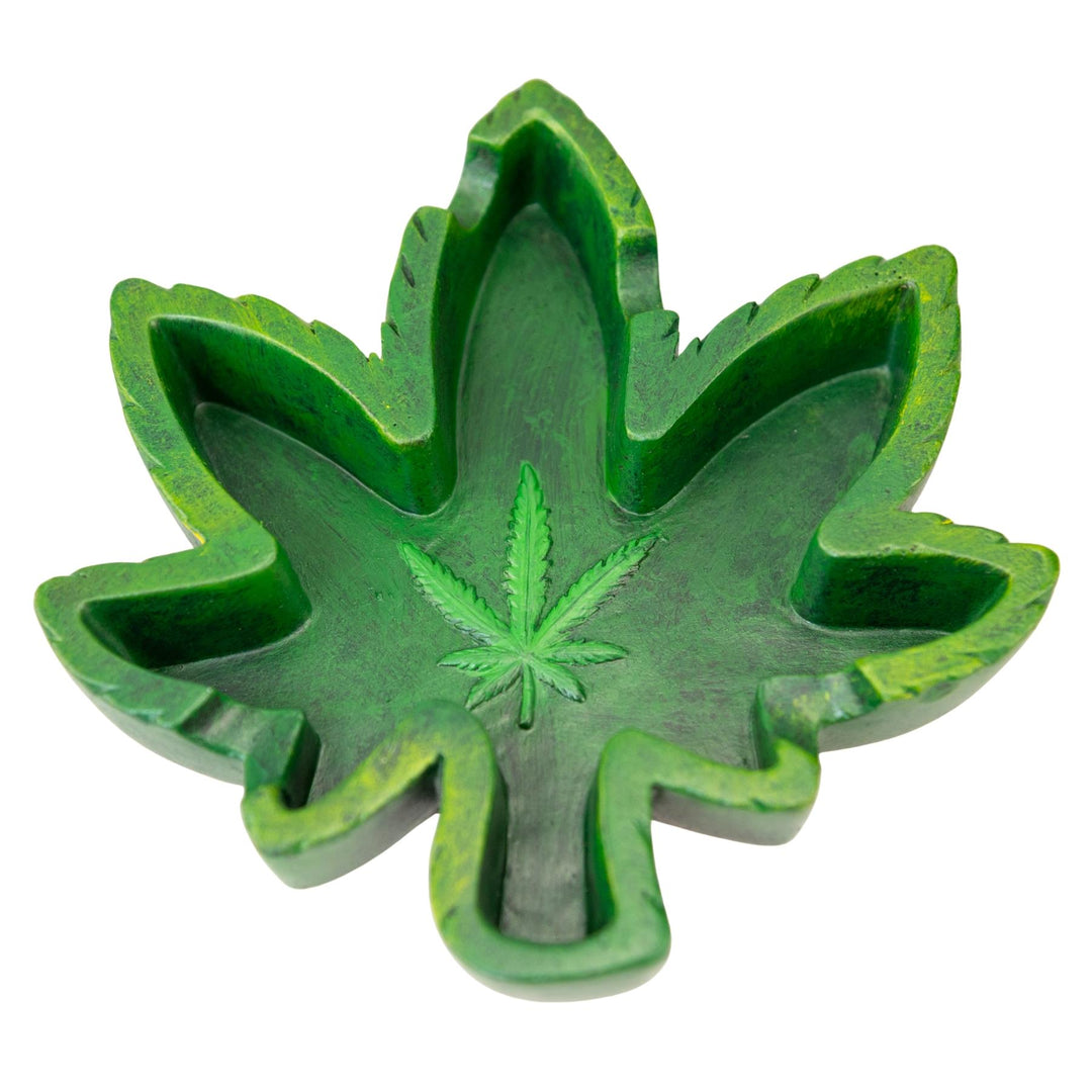 Leaf Ashtray slight top angle photo on a white background - Up N Smoke 