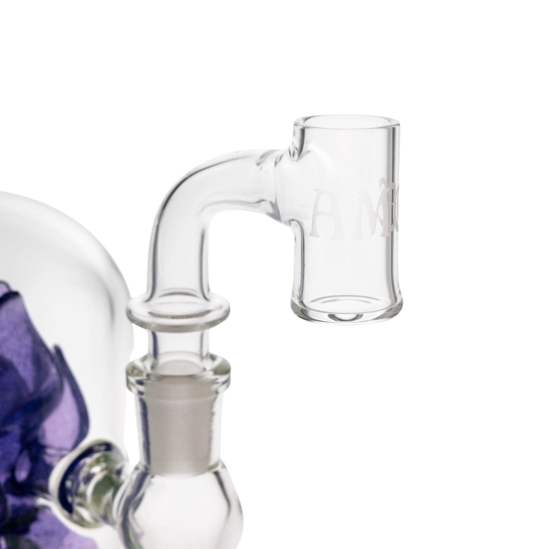 "Right side of an Austin Made Glass Company 14mm Flat Nail on a white background," - Up N Smoke.