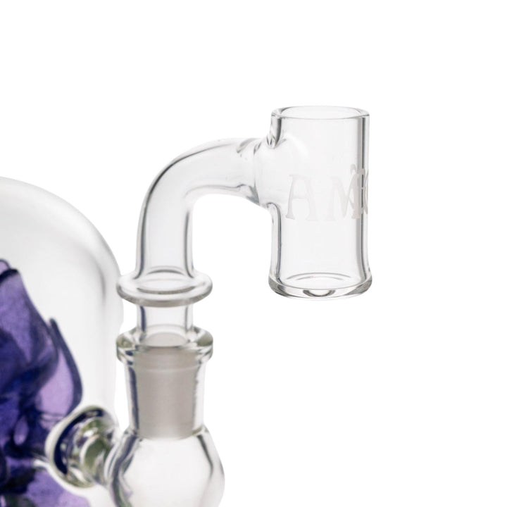 "Right side of an Austin Made Glass Company 14mm Flat Nail on a white background," - Up N Smoke.
