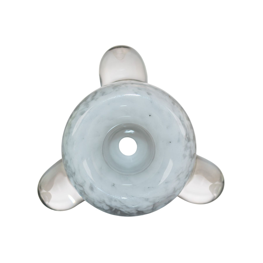 "Interior of a Bam Bam Glass 18/19mm Frit Bowl on a white background," - Up N Smoke.