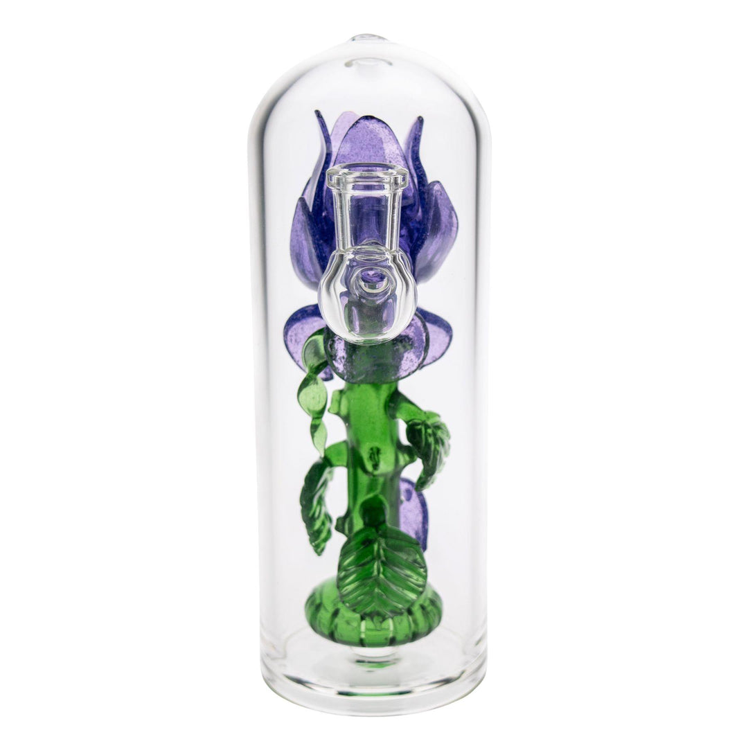 "Front of a Beauty & Beast Rose Rig handblown in the U.S. by Charli Glass," - Up N Smoke.