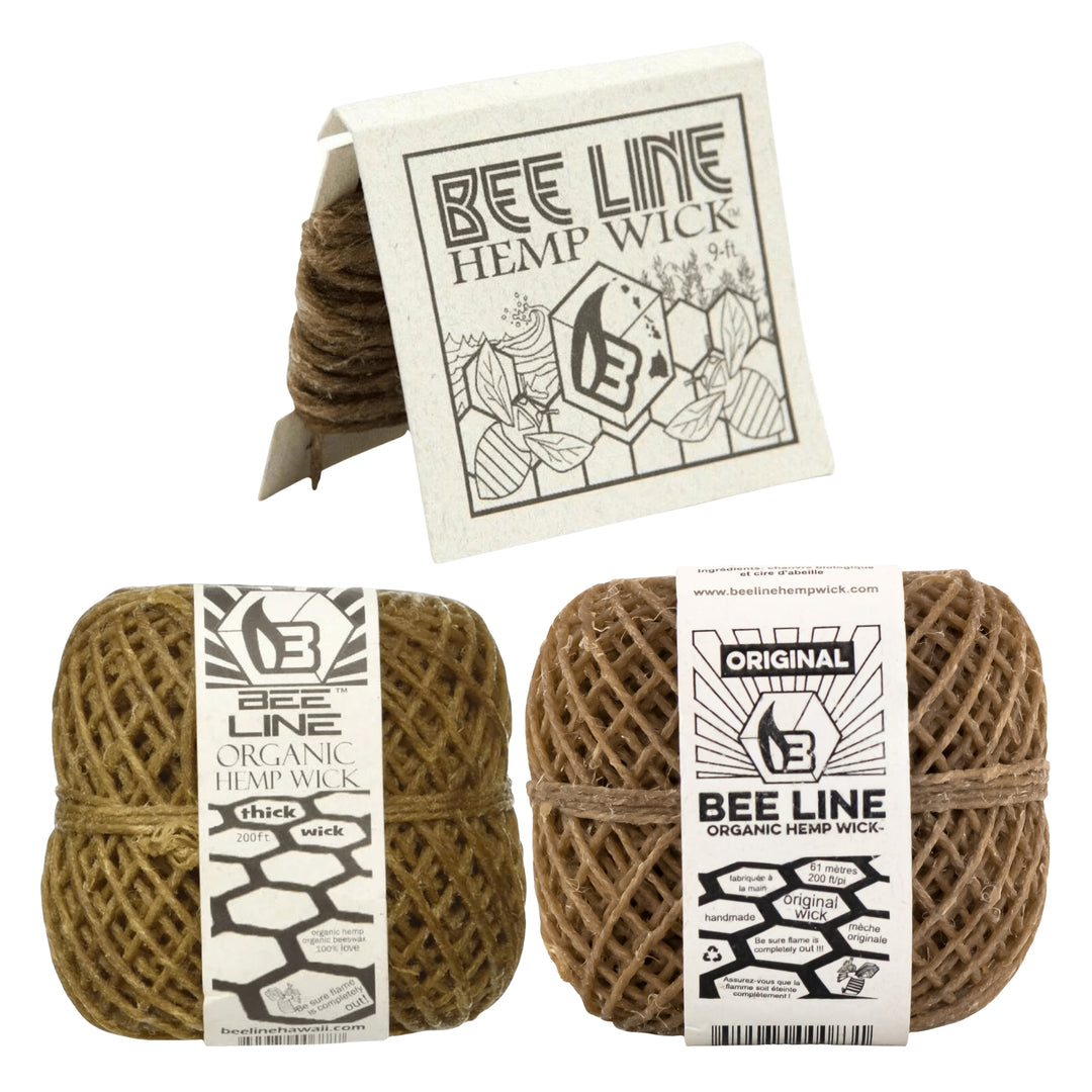 Bee Line Hemp Wick group photo displayed on a white background - Up N Smoke