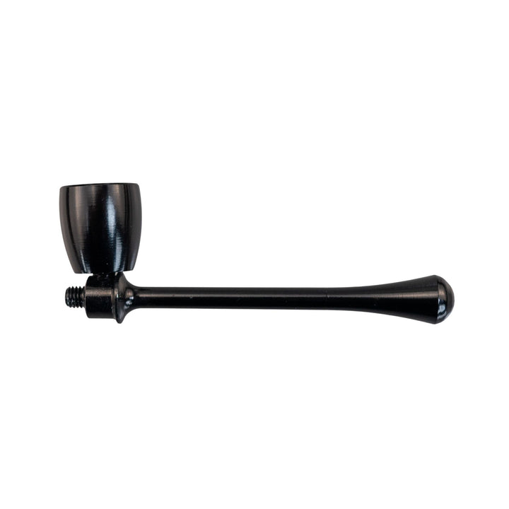 "Black Mushroom Keychain Hand Pipe with the bowl screwed into the piece to create a functional smoking device," - Up N Smoke.