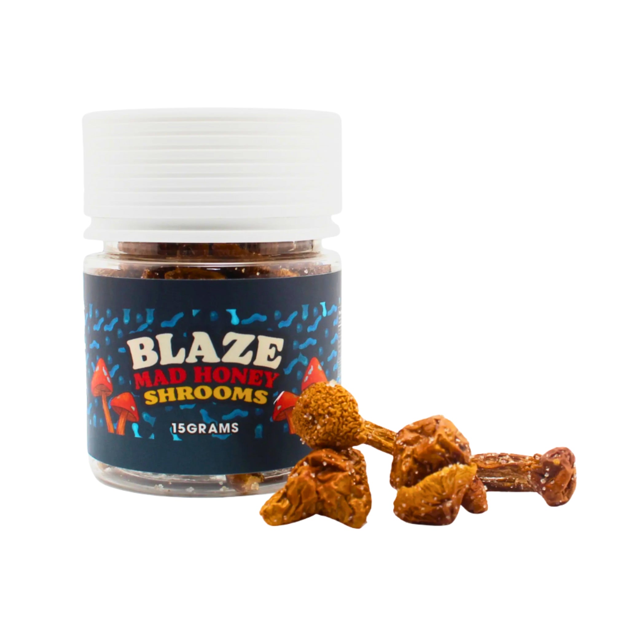 Jar of Blaze Mad Honey Shrooms with shrooms - Up N Smoke