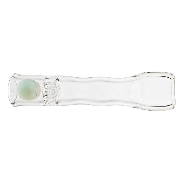 Blazing Honeycomb Chillum on a white background Clear with Ghost  - Up N Smoke
