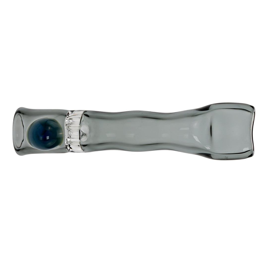 Blazing Honeycomb Chillum on a white background Smokey with Blue - Up N Smoke