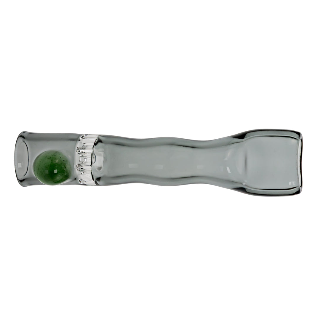 Blazing Honeycomb Chillum on a white background Smokey with Green - Up N Smoke