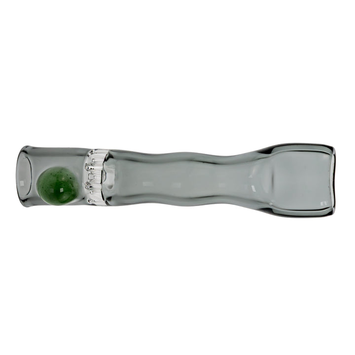 Blazing Honeycomb Chillum on a white background Smokey with Green - Up N Smoke