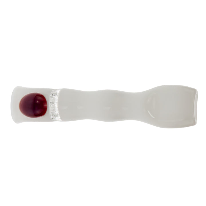 Blazing Honeycomb Chillum on a white background White with Purple - Up N Smoke
