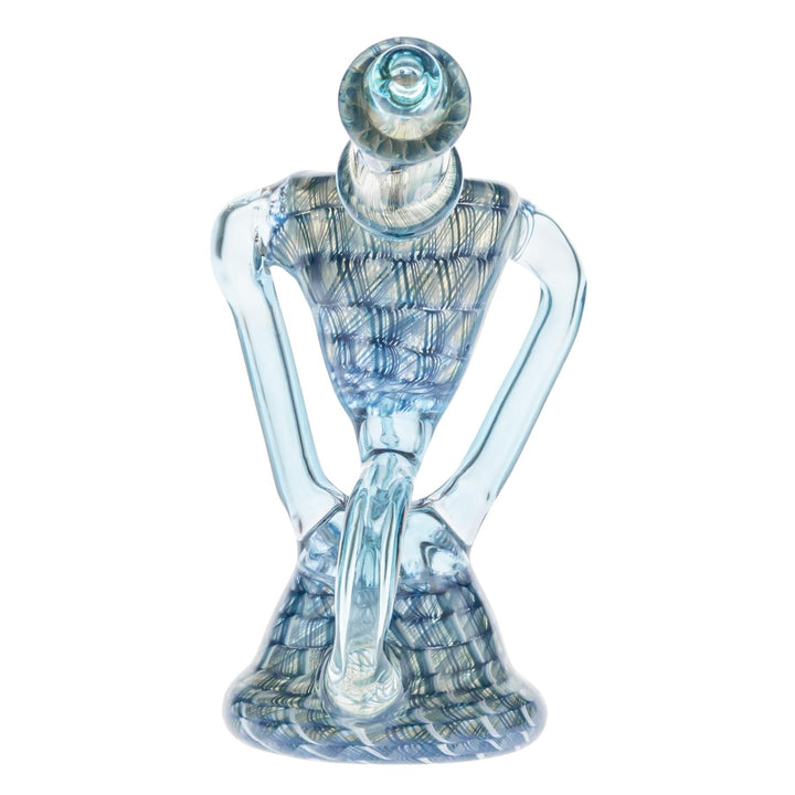 Blue Jay Coilpot Recycler Blue Rig on a white background front angle - Up N Smoke