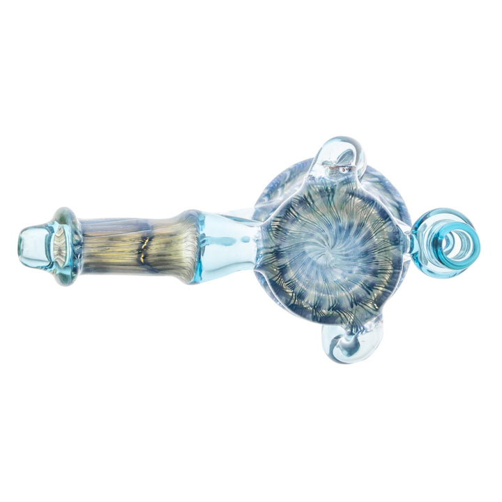 Blue Jay Coilpot Recycler Blue Rig on a white background top angle - Up N Smoke