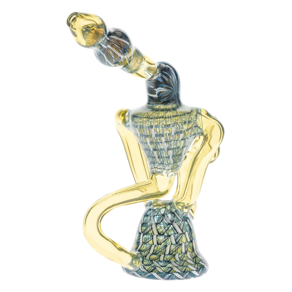 Blue Jay Coilpot Recycler Serum Rig on a white background slight front angle - Up N Smoke