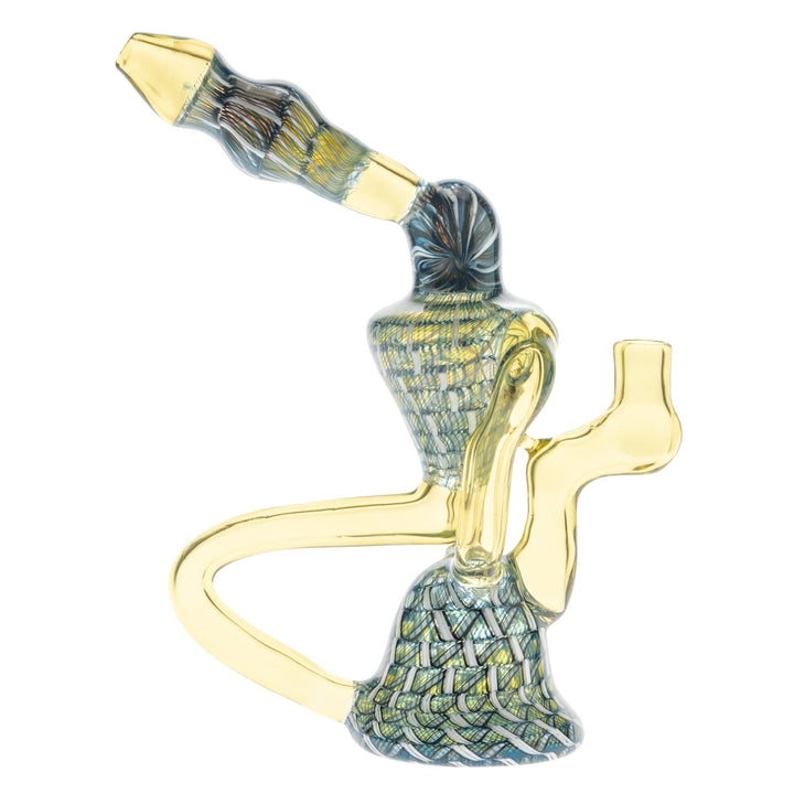 Blue Jay Coilpot Recycler Serum Rig on a white background left angle - Up N Smoke