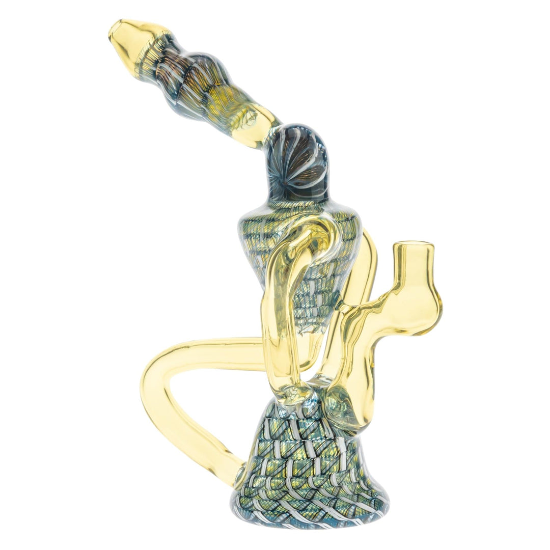 Blue Jay Coilpot Recycler Serum Rig on a white background slight left angle - Up N Smoke
