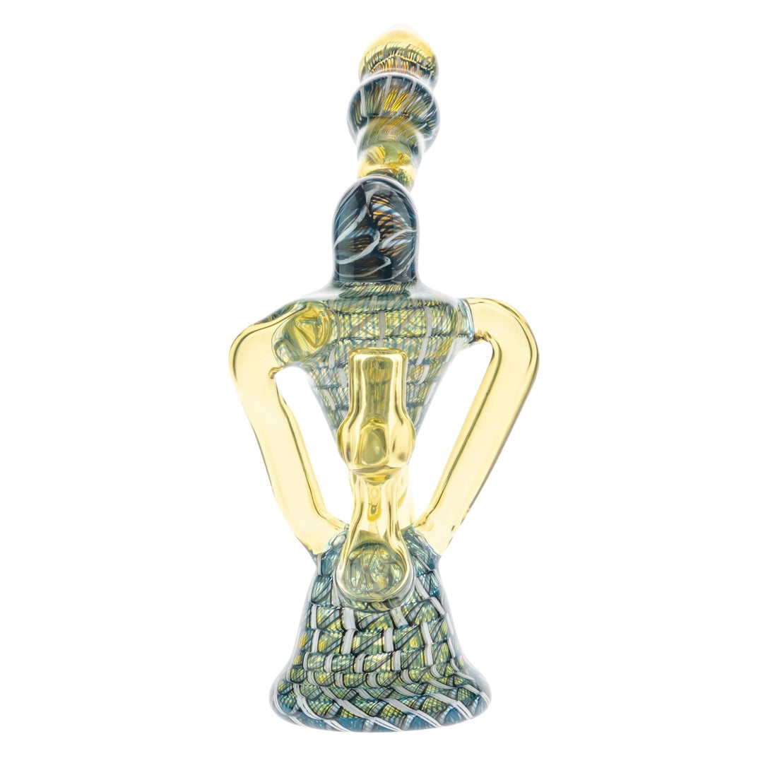 Blue Jay Coilpot Recycler Serum Rig on a white background back angle - Up N Smoke