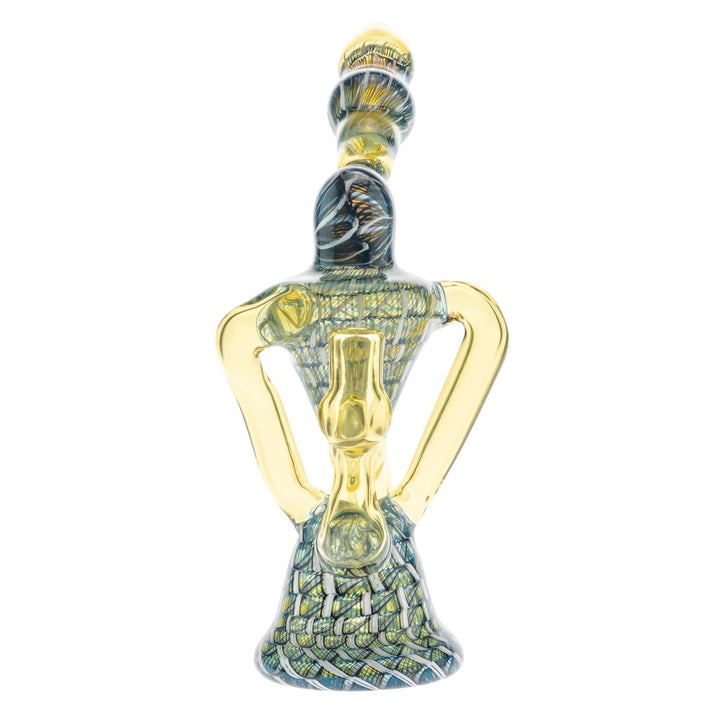 Blue Jay Coilpot Recycler Serum Rig on a white background back angle - Up N Smoke