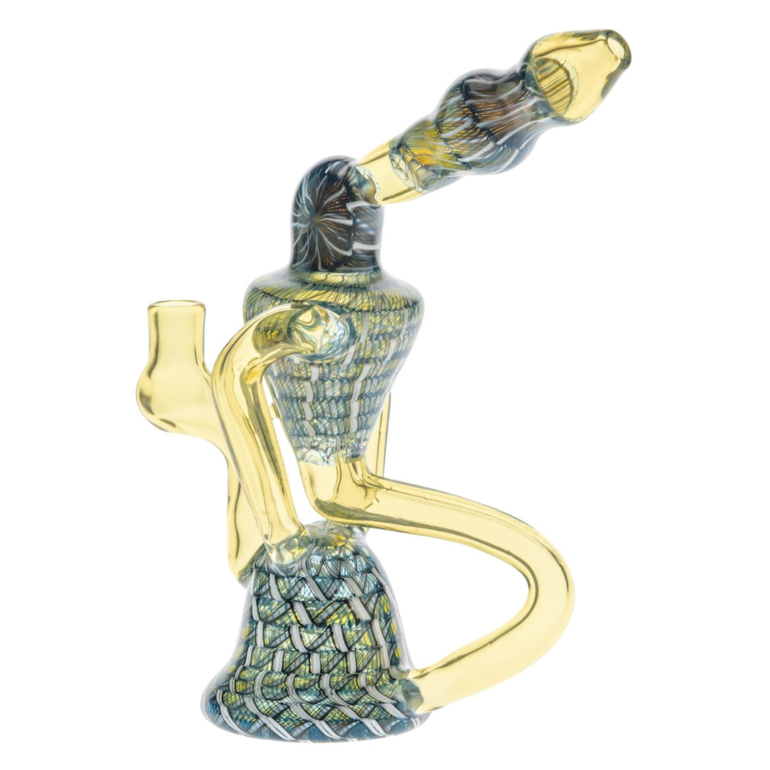 Blue Jay Coilpot Recycler Serum Rig on a white background slight right and front angle - Up N Smoke