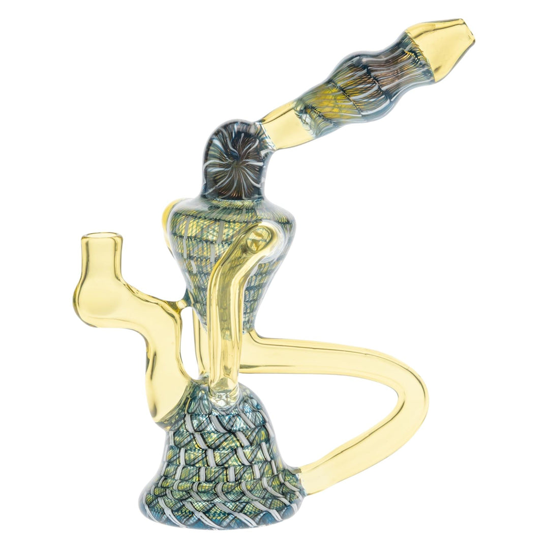 Blue Jay Coilpot Recycler Serum Rig on a white background right angle - Up N Smoke