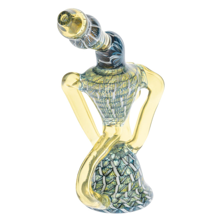 Blue Jay Coilpot Recycler Serum Rig on a white background front left angle - Up N Smoke