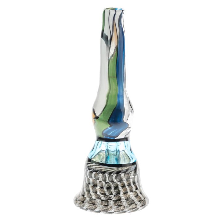 Blue Jay Coilpot Water Pipe on a white background back angle - Up N Smoke